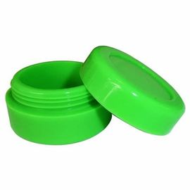 Porcellana Contenitori verdi su misura del silicone del commestibile di logo insipidi per il pezzo/cosmetico fornitore