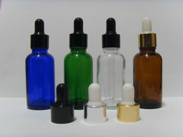 Porcellana Bottiglie di vetro della lozione libera di FDA con il collare d'argento e la lampadina bianca/bottiglia liquida del contagoccia fornitore